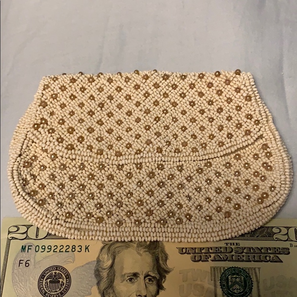 Beaded Coin Purse. Vintage Made in France. EUC